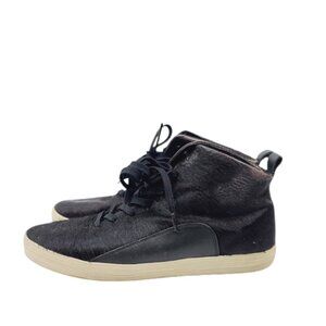 Gourmet Men's Black Quattro Leather Lace Up Skateboard Sneaker Shoes Size 11